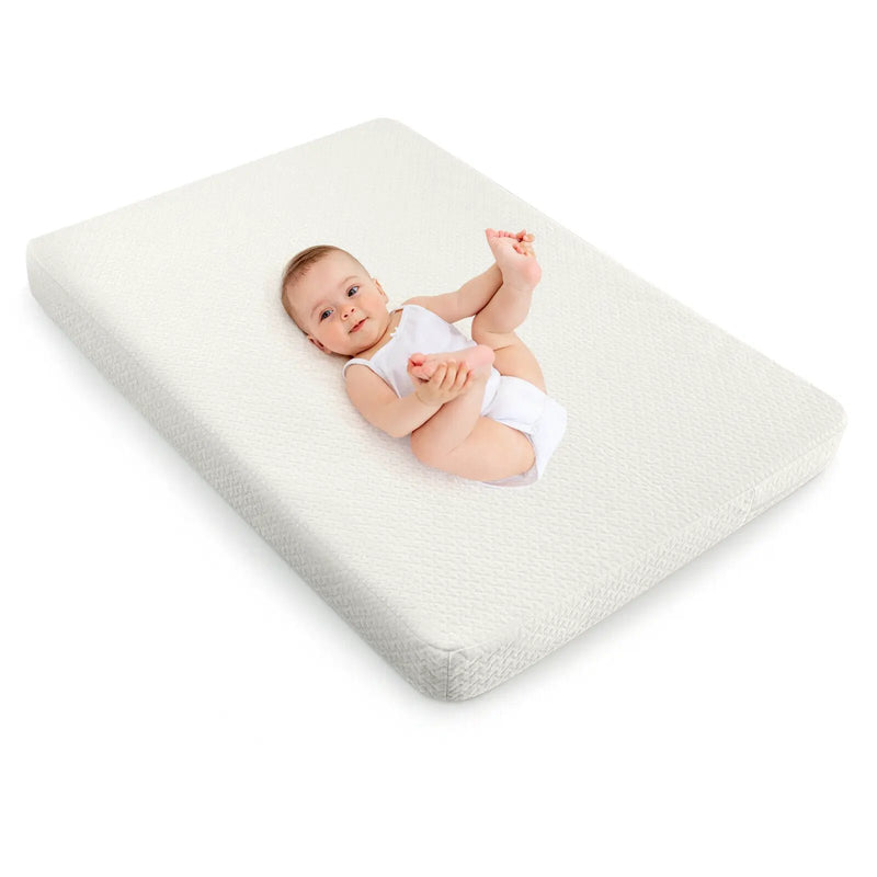 38 x 26 Inch Dual Sided Pack and Play Baby Mattress Pad with Removable Washable Cover-White by DirectDeals