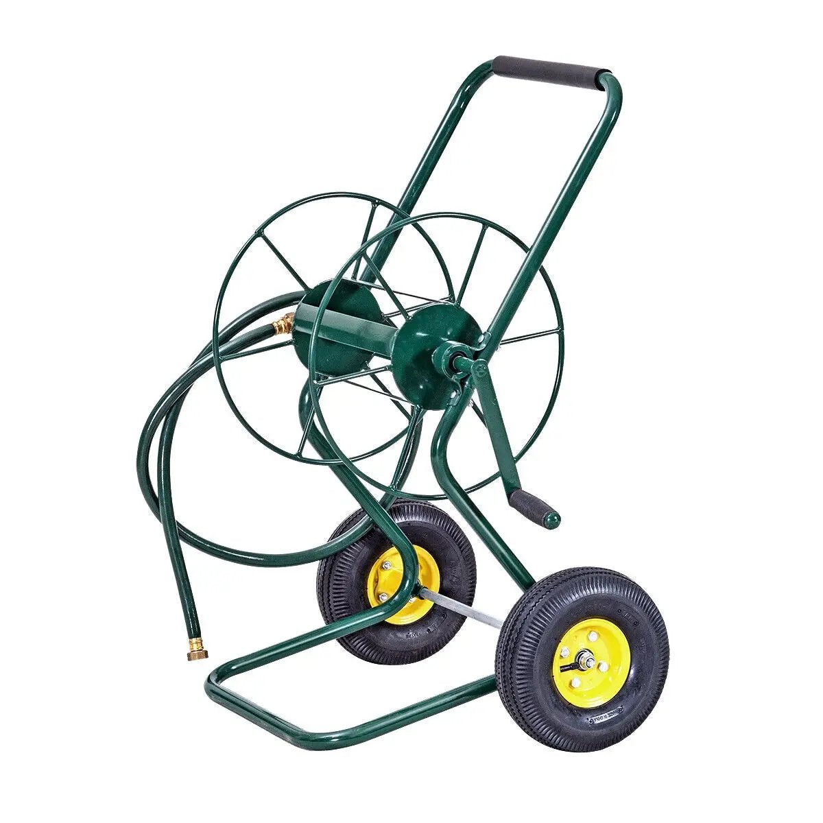 Garden Steel Frame Wheeled Hose Reel Cart by DirectDeals