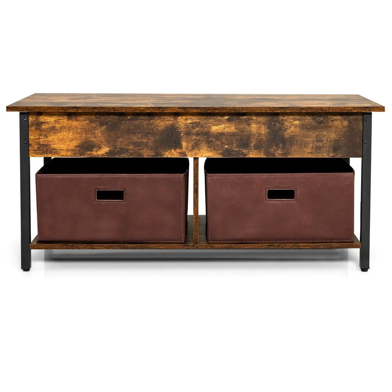 Lift Top Coffee Table Central Table with Drawers and Hidden Compartment for Living Room by DirectDeals
