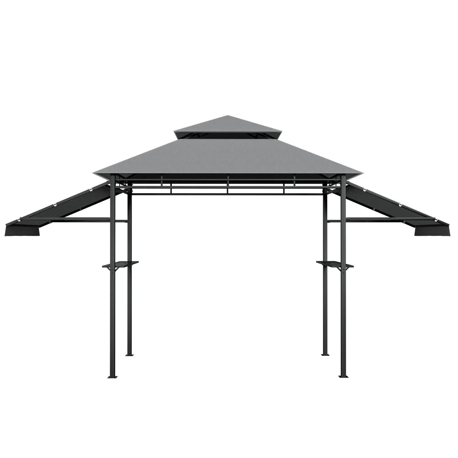 13.5 x 4 Feet Patio BBQ Grill Gazebo Canopy with Dual Side Awnings by DirectDeals