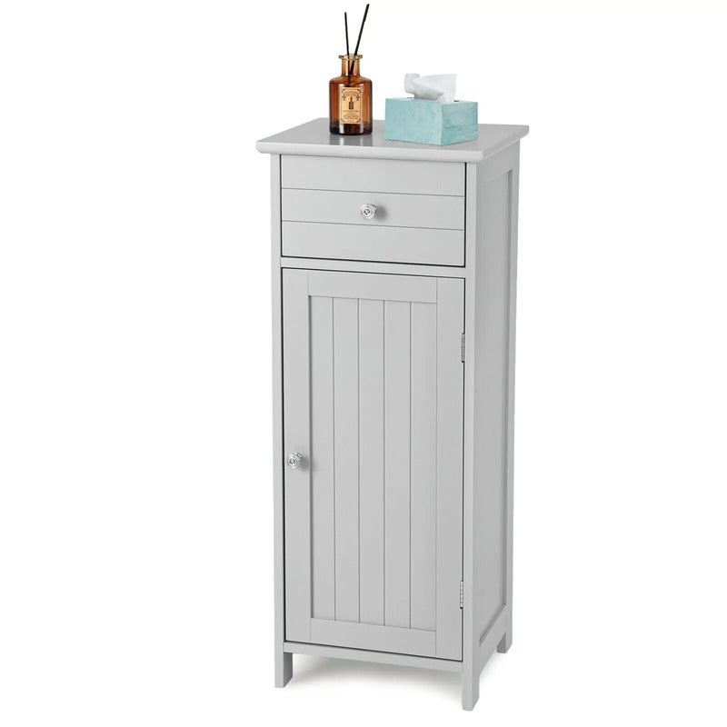 Wooden Bathroom Floor Storage Cabinet with Drawer and Shelf by DirectDeals