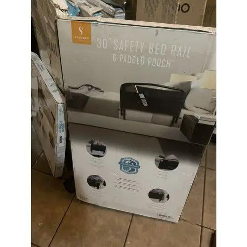 Stander 30" Safety Bed Rail with Padded Pouch, Folding Bedside Safety Guard Rail for Adults, Seniors, and Elderly, Under Mattress Bed Safety Handle for Home, Fits Most King, Queen, Full, and Twin Beds by Selzalot