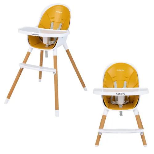 4-in-1 Convertible Baby High Chair Infant Feeding Chair with Adjustable Tray by DirectDeals