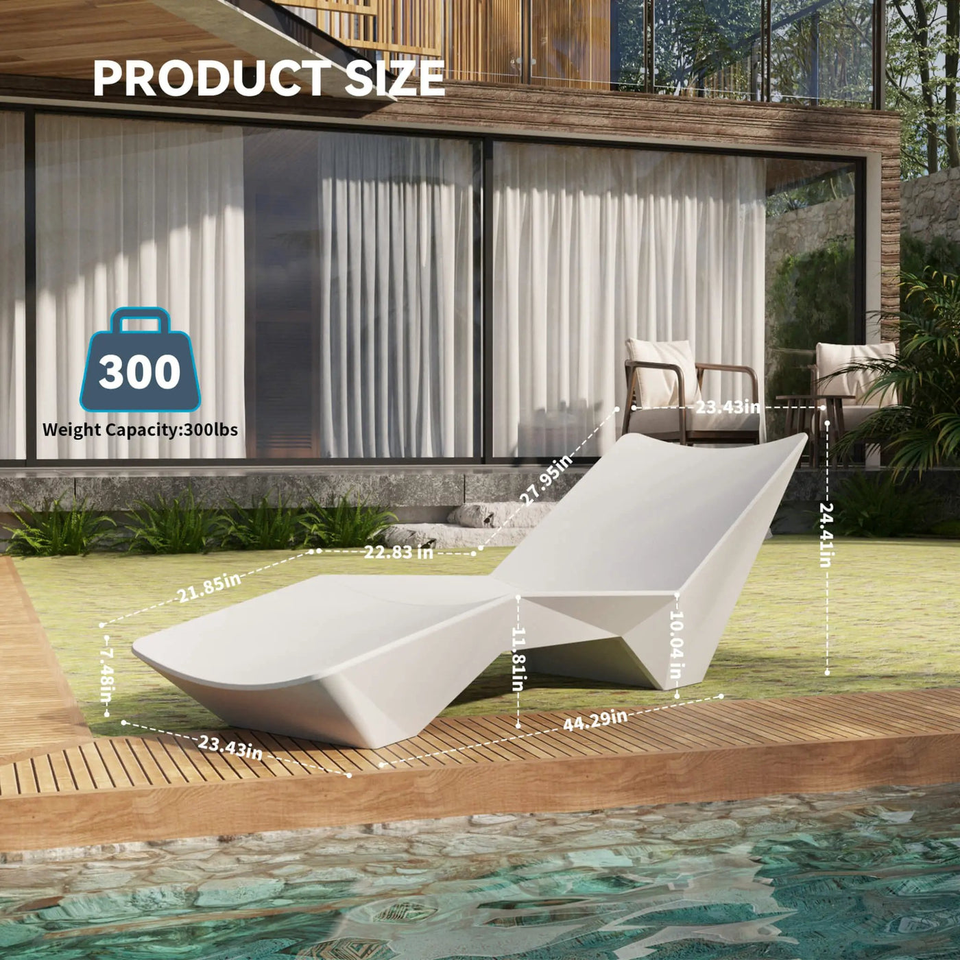 S-Shaped Outdoor Natural Arc Pool Lounger (SAK82405) by SAKSBY WHOLESALE