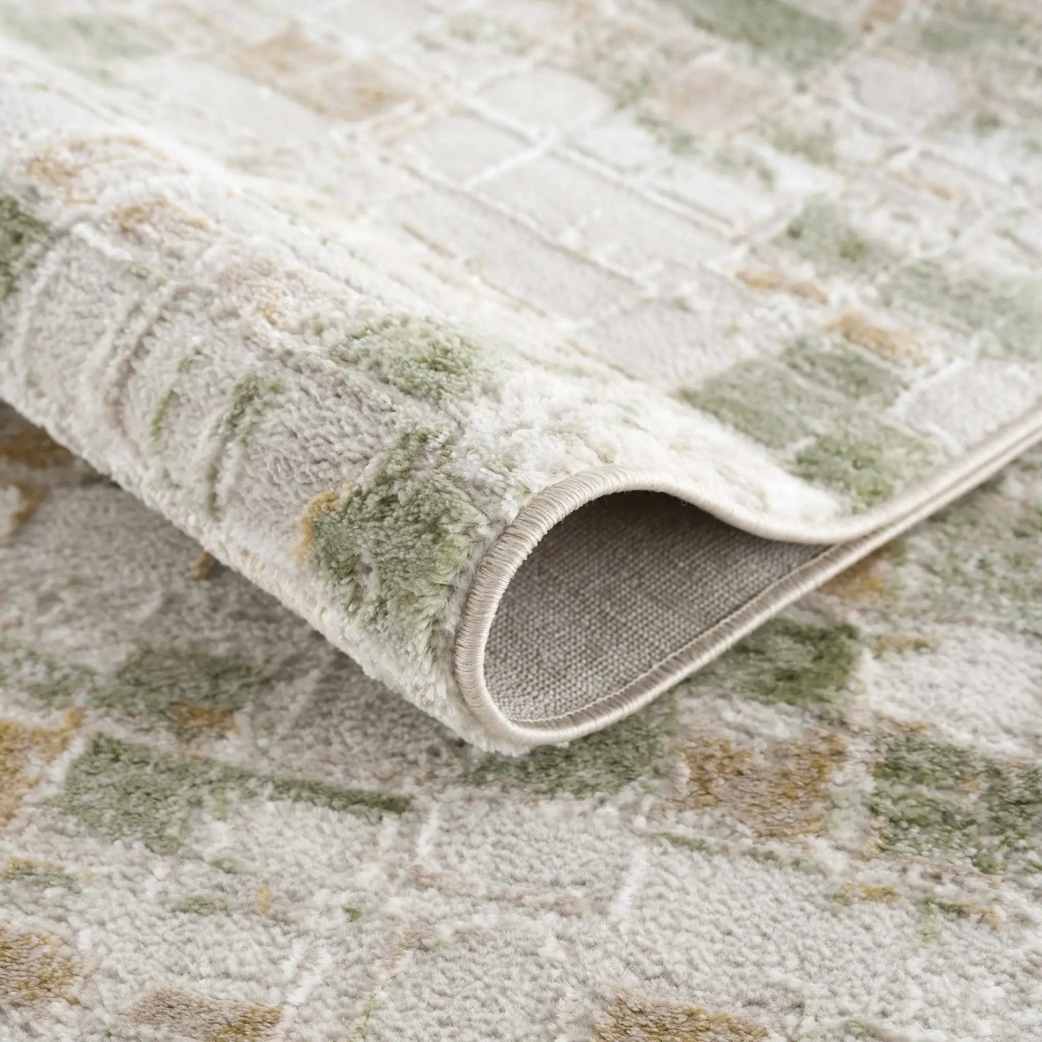Liveri Green Mosaic Rug by Boutique Rugs