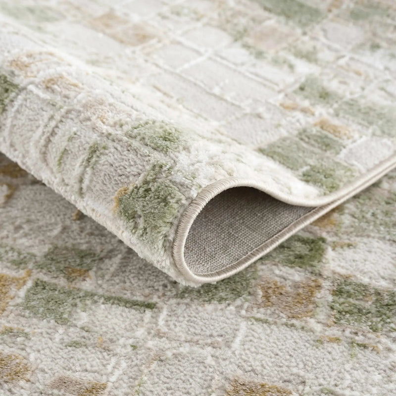 Liveri Green Mosaic Rug by Boutique Rugs