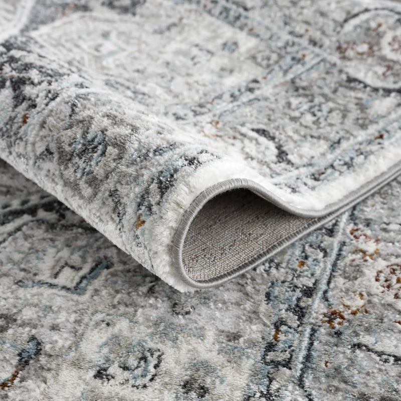 Liverpool Gray & Blue Area Rug - Clearance by Boutique Rugs