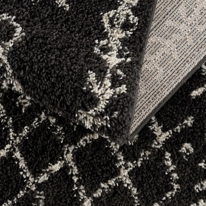 Thetford Black Berber Shag Rug - Clearance by Boutique Rugs