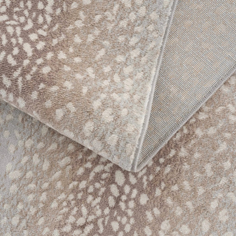 Pointblank Tan Leopard Print Rug by Boutique Rugs