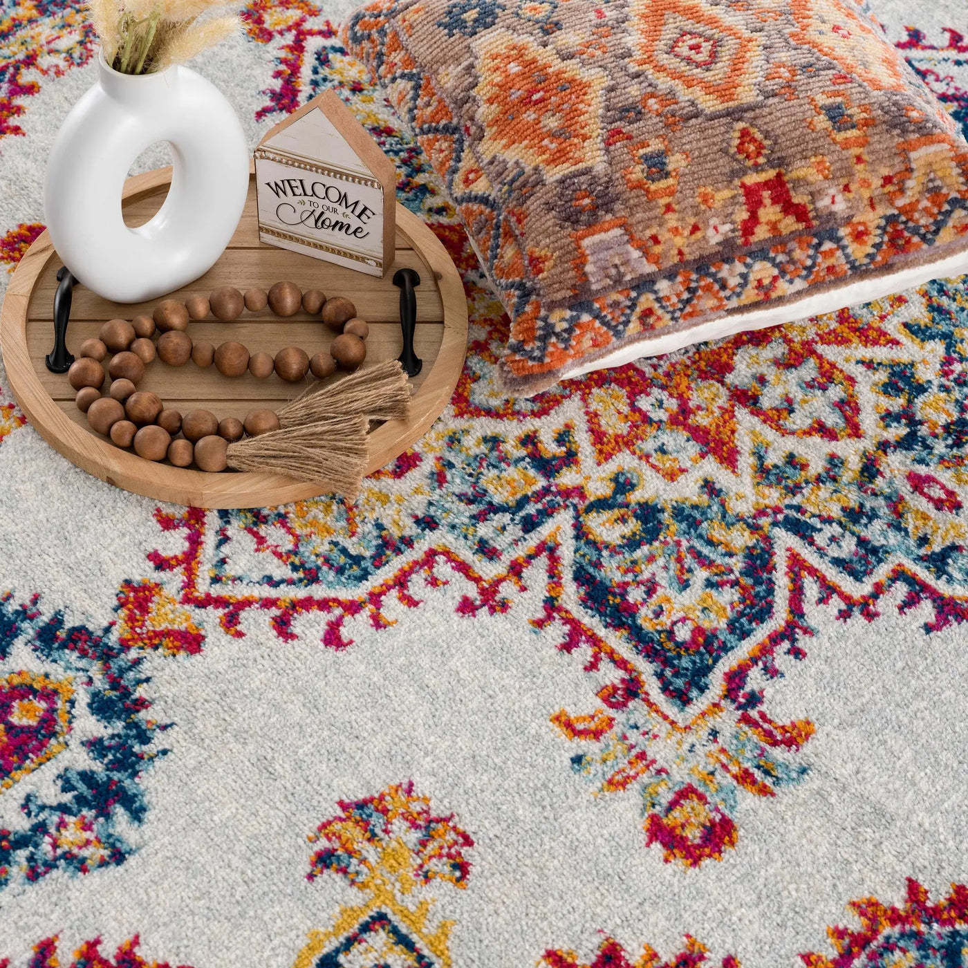 Istanbul Medallion Orange Area Rug - Clearance by Boutique Rugs