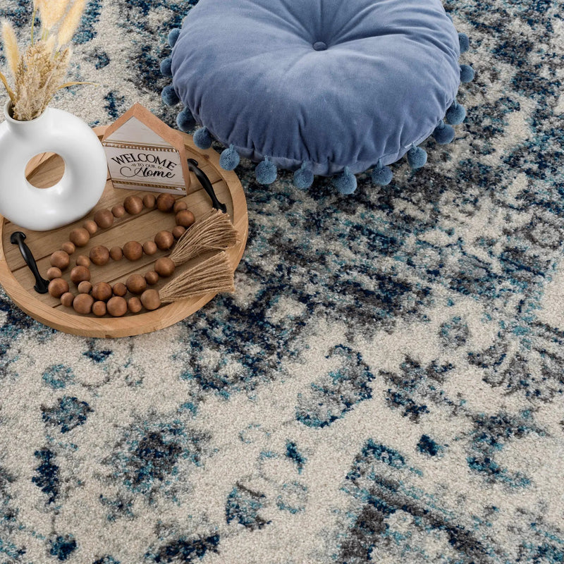 Istanbullu Blue Area Rug - Clearance by Boutique Rugs