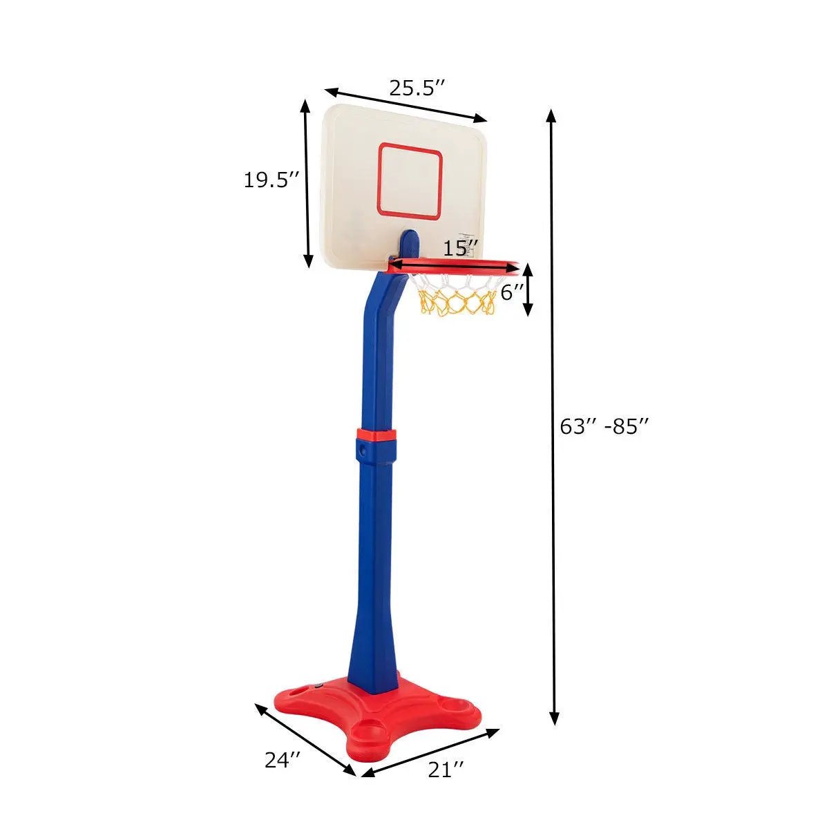 Kids Adjustable Height Basketball Hoop Stand by DirectDeals