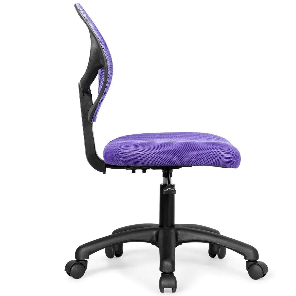 Low-back Computer Task Chair with Adjustable Height and Swivel Casters by DirectDeals
