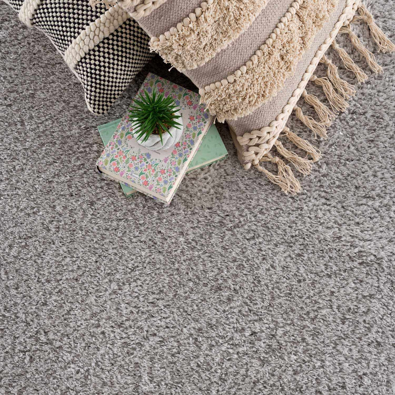 Lunaro Gray Subtle Wavy Abstract Modern Minimalist Polyester Machine Woven Area Rug - Clearance by Boutique Rugs
