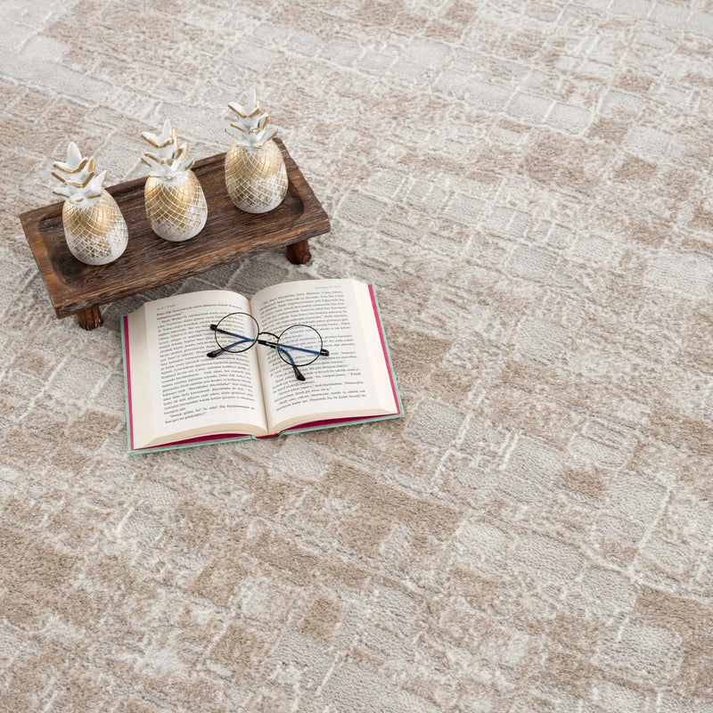 Liveri Pink Mosaic Rug by Boutique Rugs