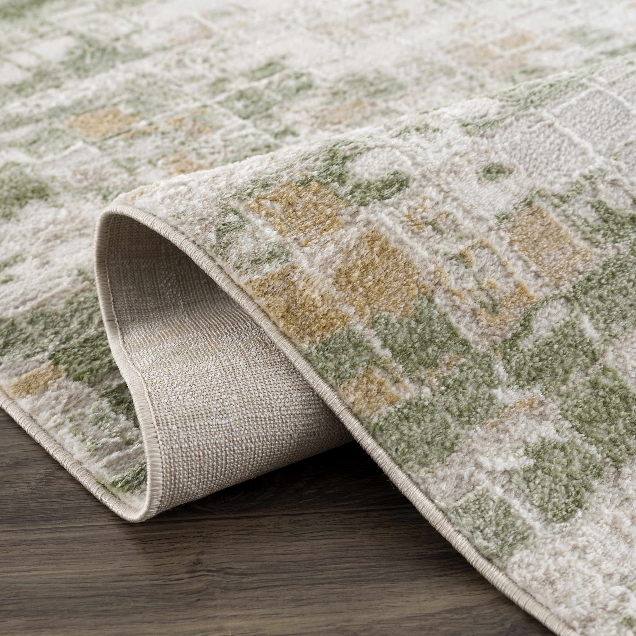 Liveri Green Mosaic Rug by Boutique Rugs