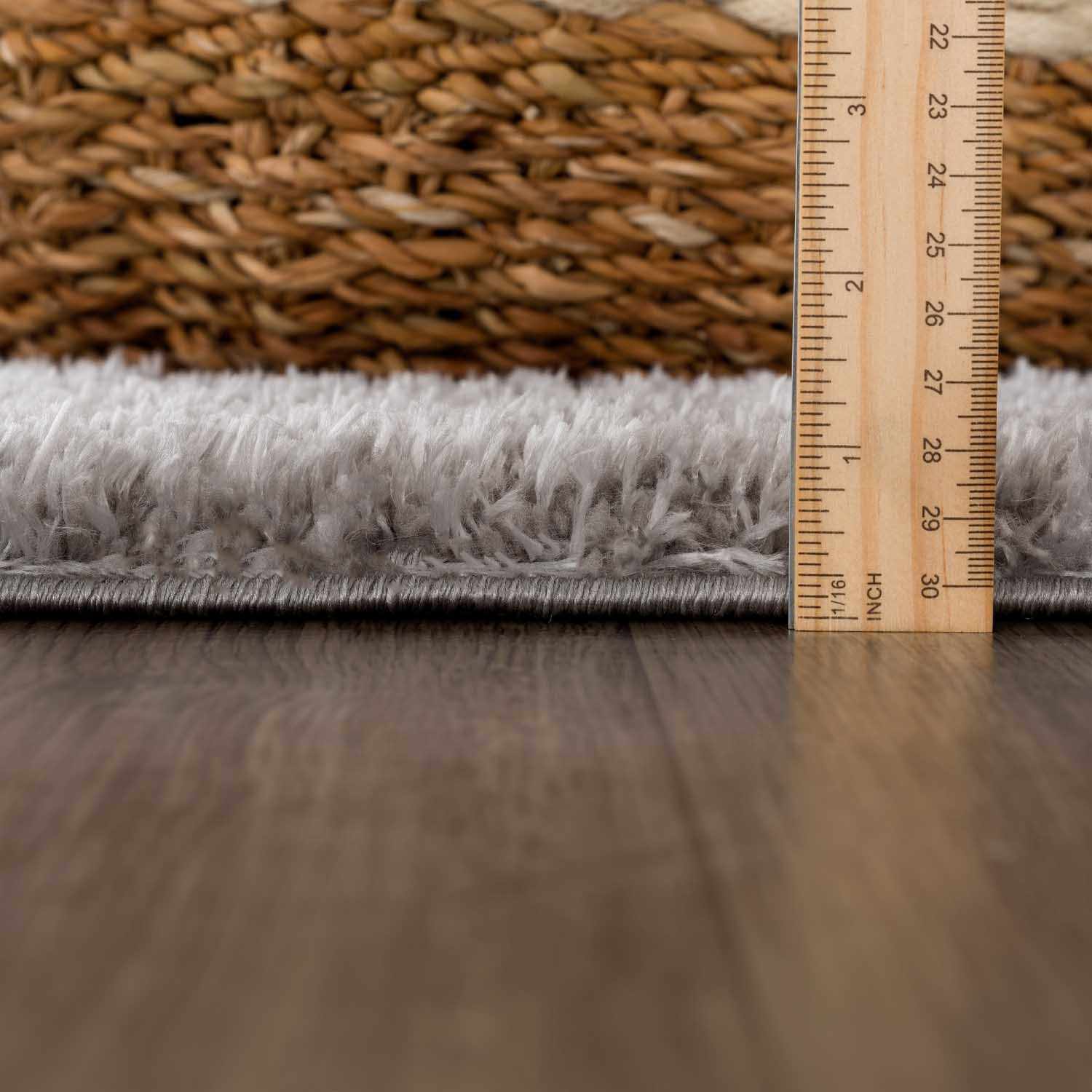 Lunaro Gray Subtle Wavy Abstract Modern Minimalist Polyester Machine Woven Area Rug - Clearance by Boutique Rugs