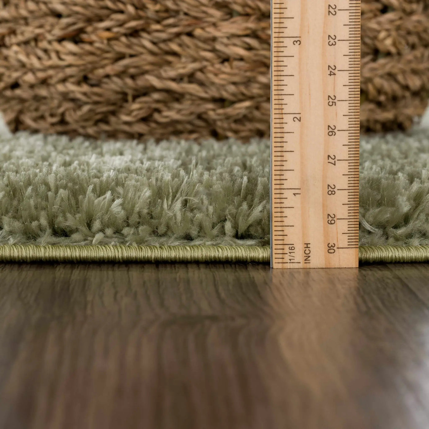 Heavenly Solid Green Plush Rug - Clearance by Boutique Rugs