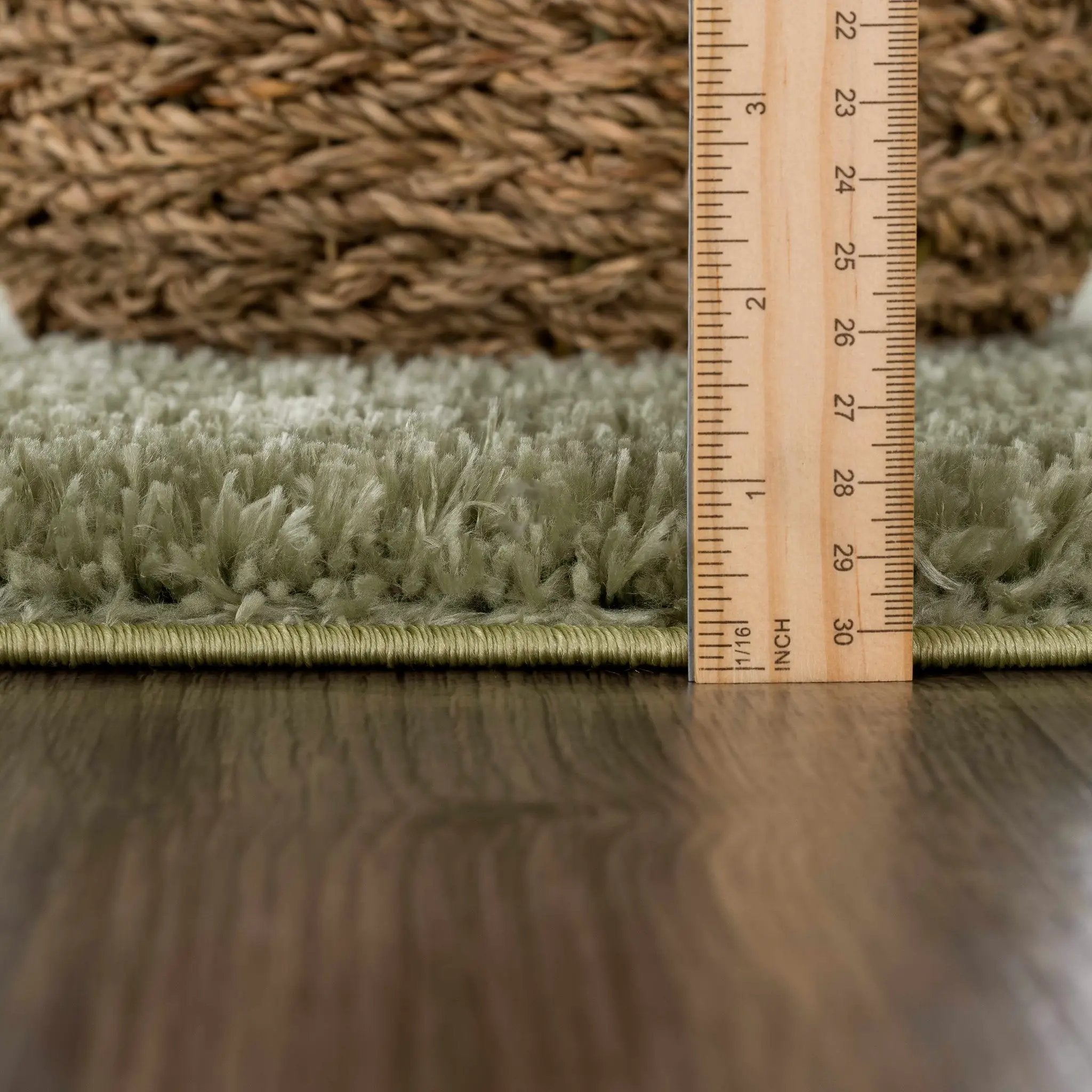 Heavenly Solid Green Plush Rug - Clearance by Boutique Rugs