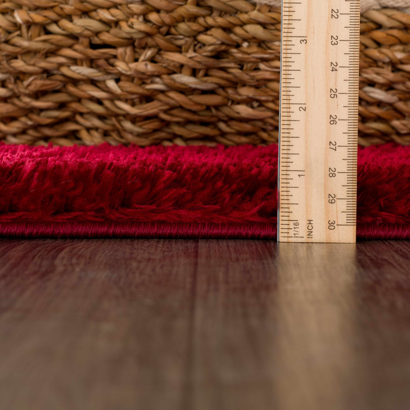 Heavenly Solid Red Plush Rug - Clearance by Boutique Rugs