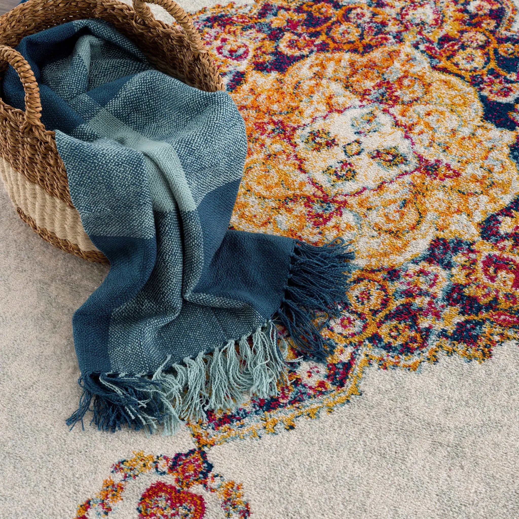 Istanbul Orange Area Rug - Clearance by Boutique Rugs