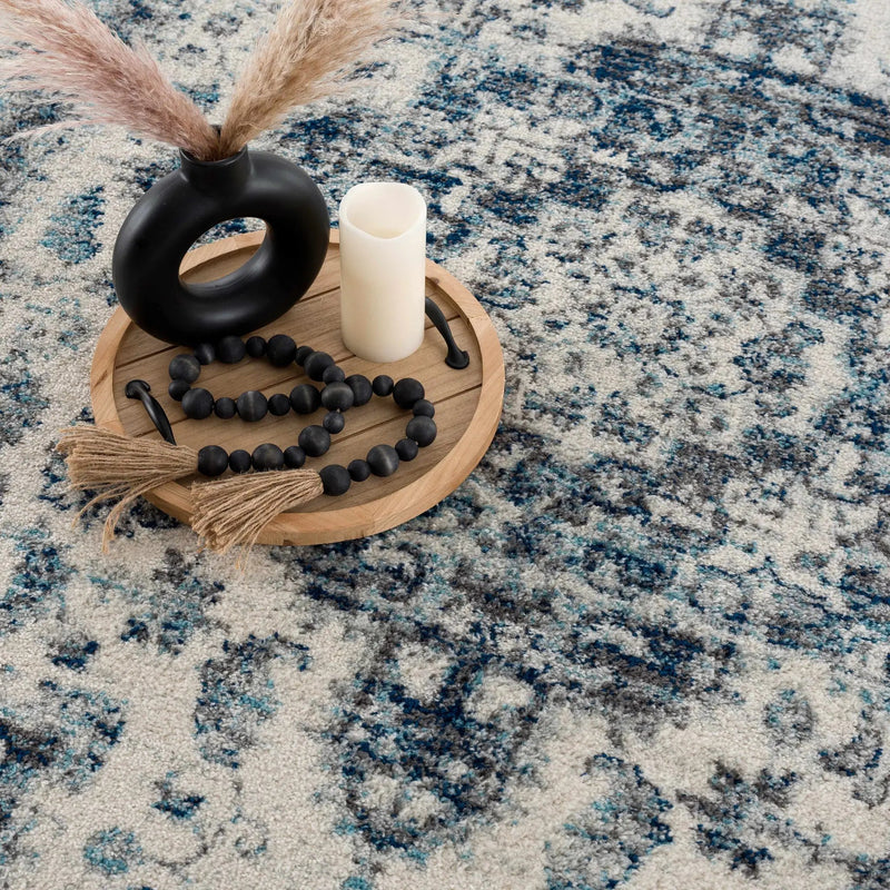 Istanbullu Blue Area Rug - Clearance by Boutique Rugs