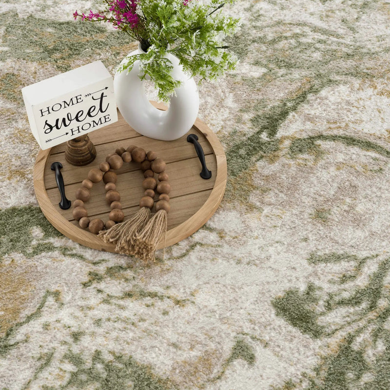 Lively Marble Green Area Rug by Boutique Rugs