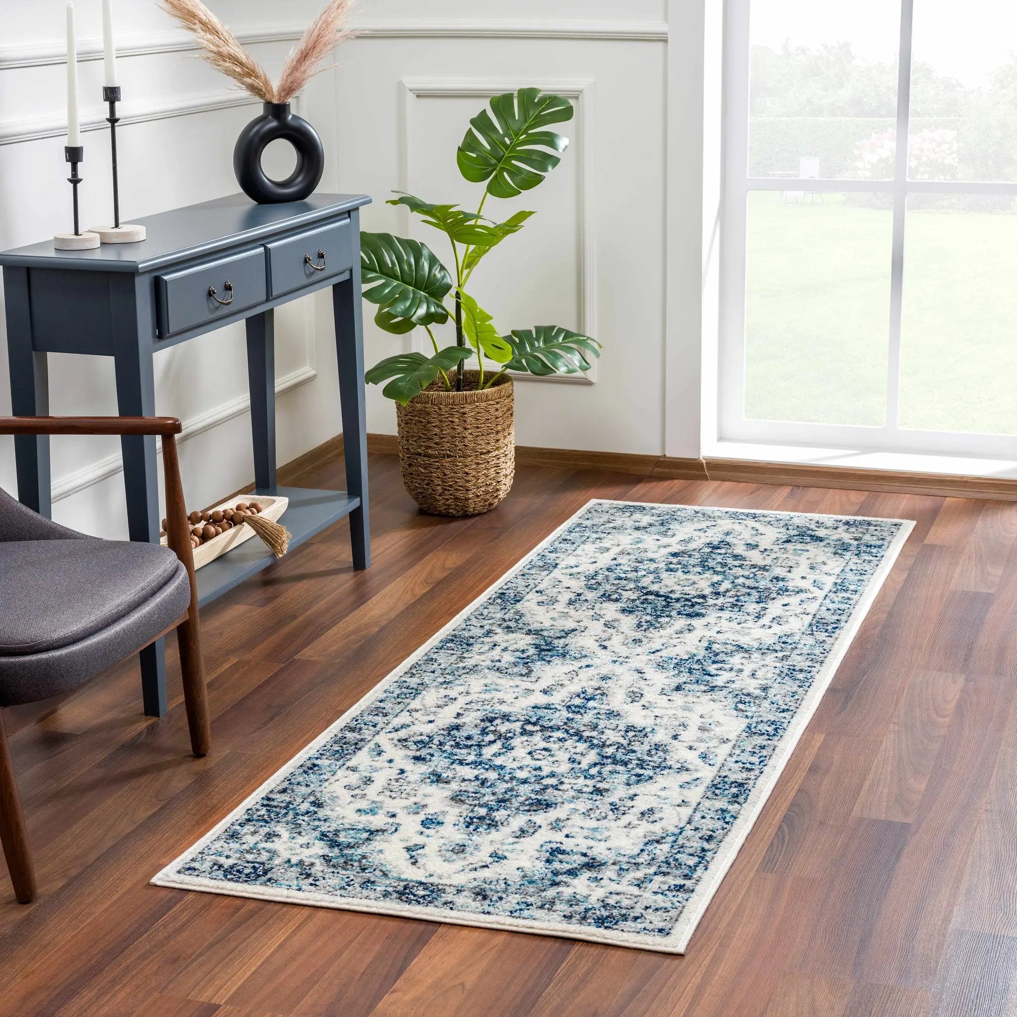 Istanbullu Blue Area Rug - Clearance by Boutique Rugs