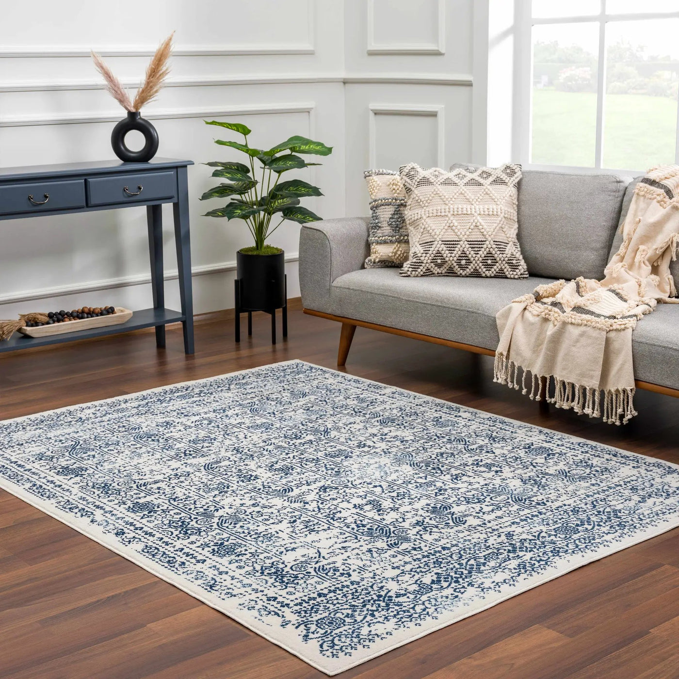 Michie Blue Area Rug - Clearance by Boutique Rugs