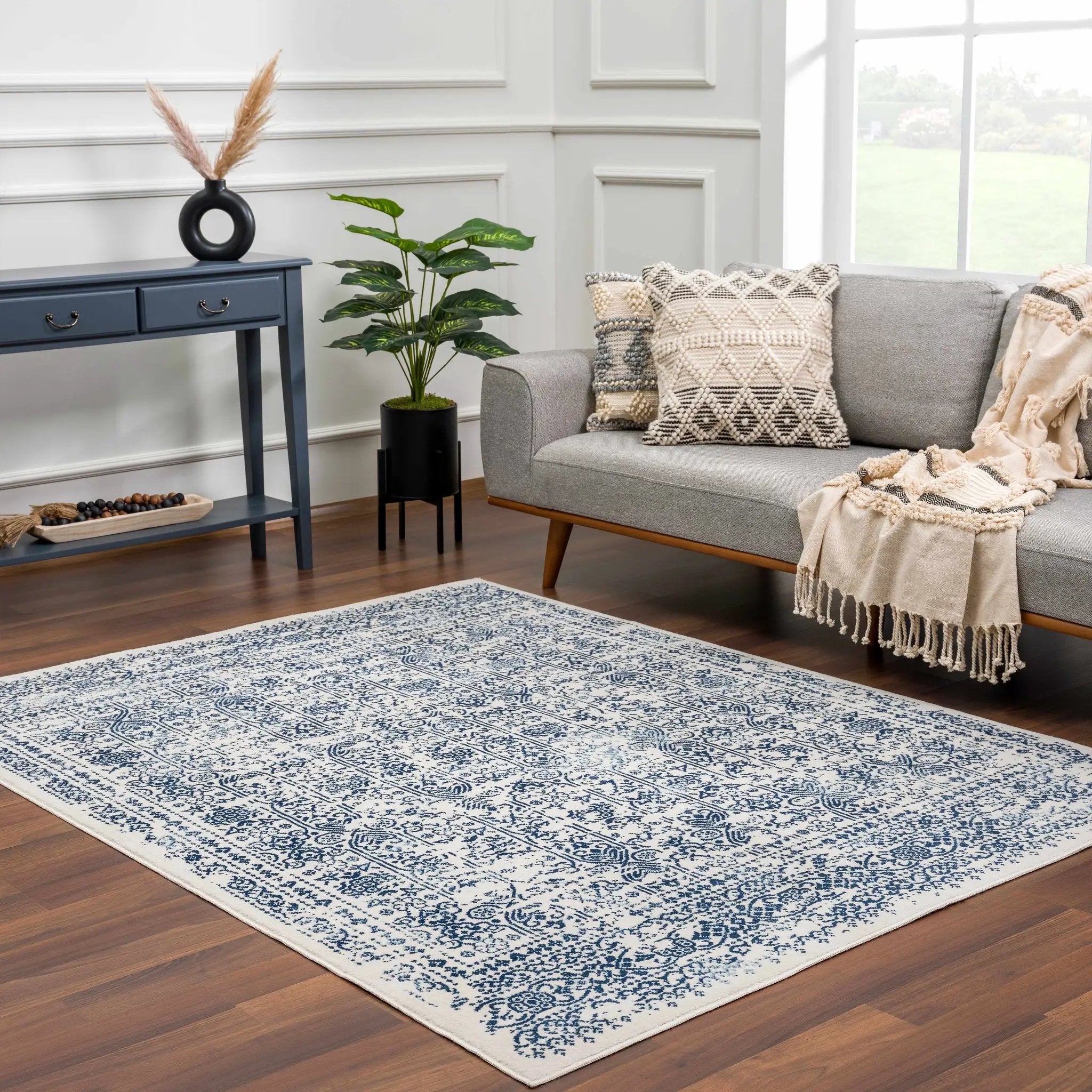 Michie Blue Area Rug - Clearance by Boutique Rugs