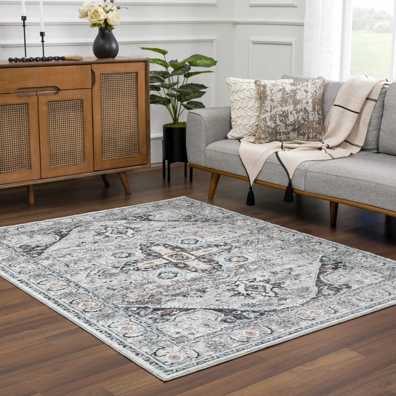 Liverpool Gray & Blue Area Rug - Clearance by Boutique Rugs
