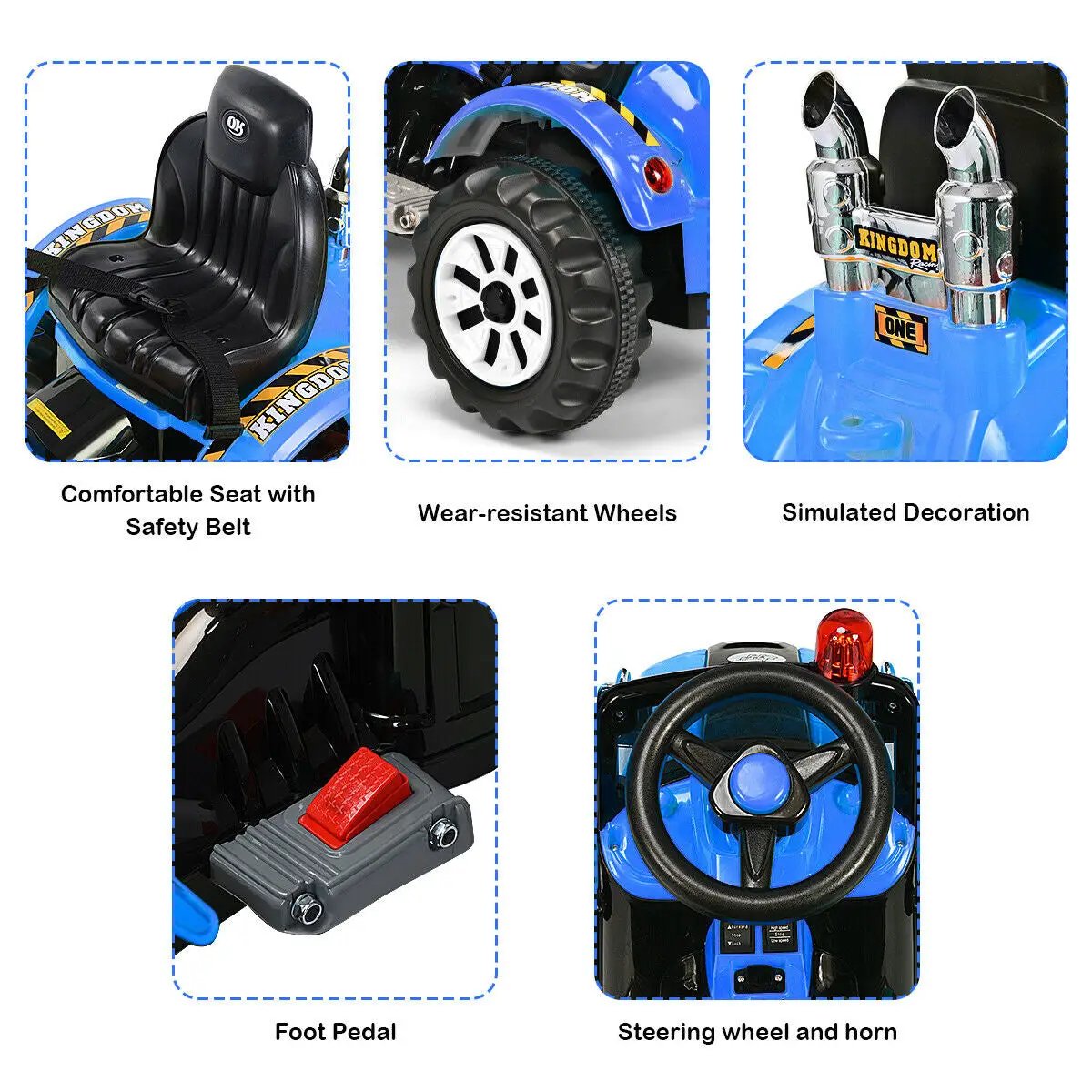 12 V Battery Powered Kids Ride on Dumper Truck by DirectDeals
