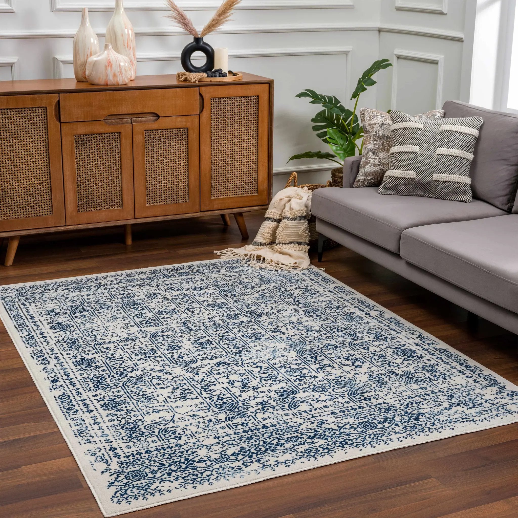 Michie Blue Area Rug - Clearance by Boutique Rugs