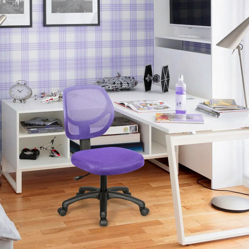 Low-back Computer Task Chair with Adjustable Height and Swivel Casters by DirectDeals