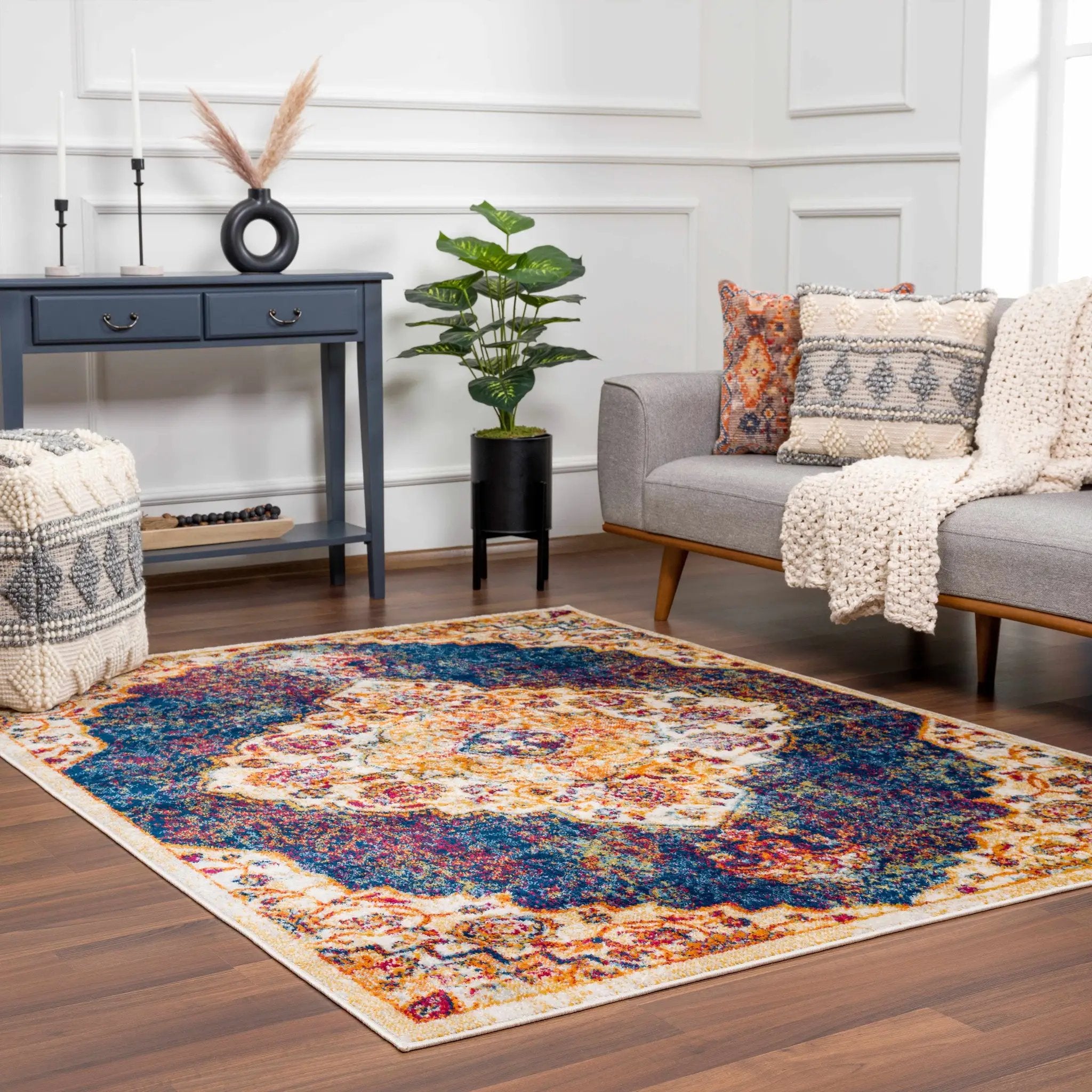 Istanbul Navy Area Rug - Clearance by Boutique Rugs