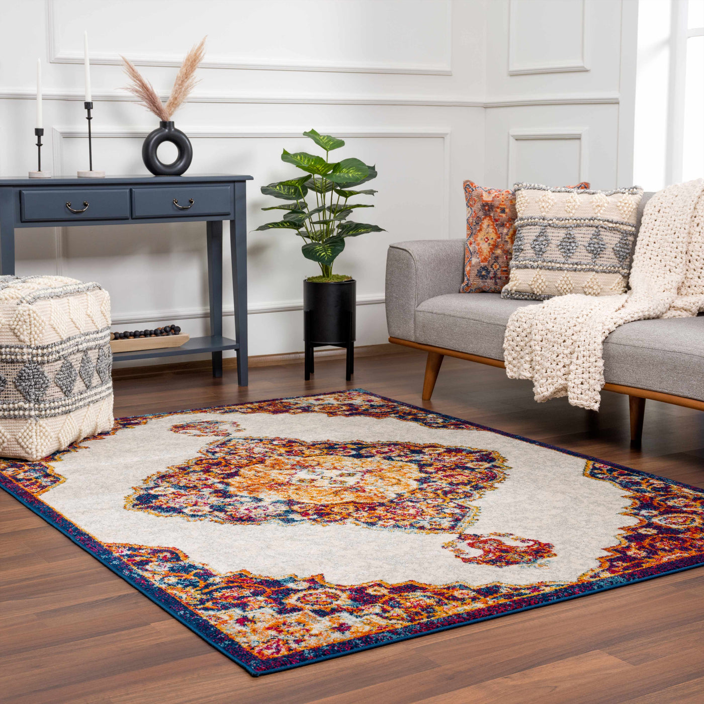 Istanbul Orange Area Rug - Clearance by Boutique Rugs