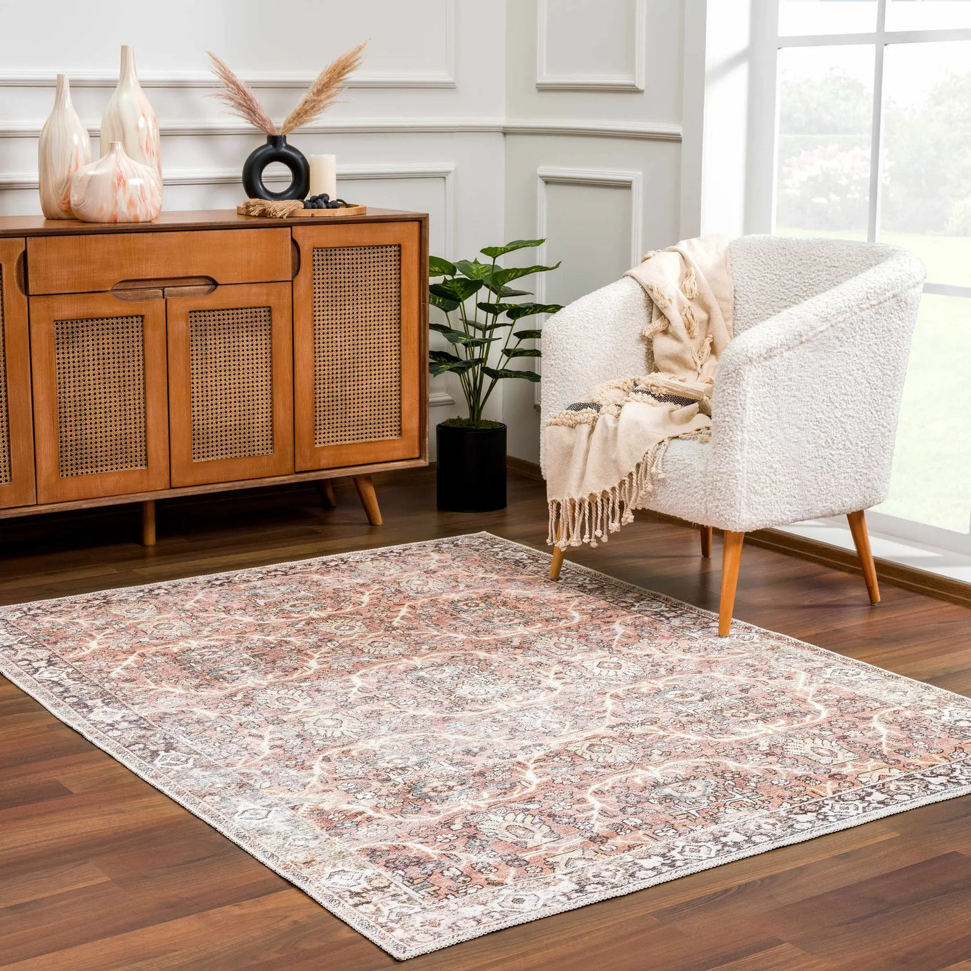 Bian Washable Area Rug by Hauteloom