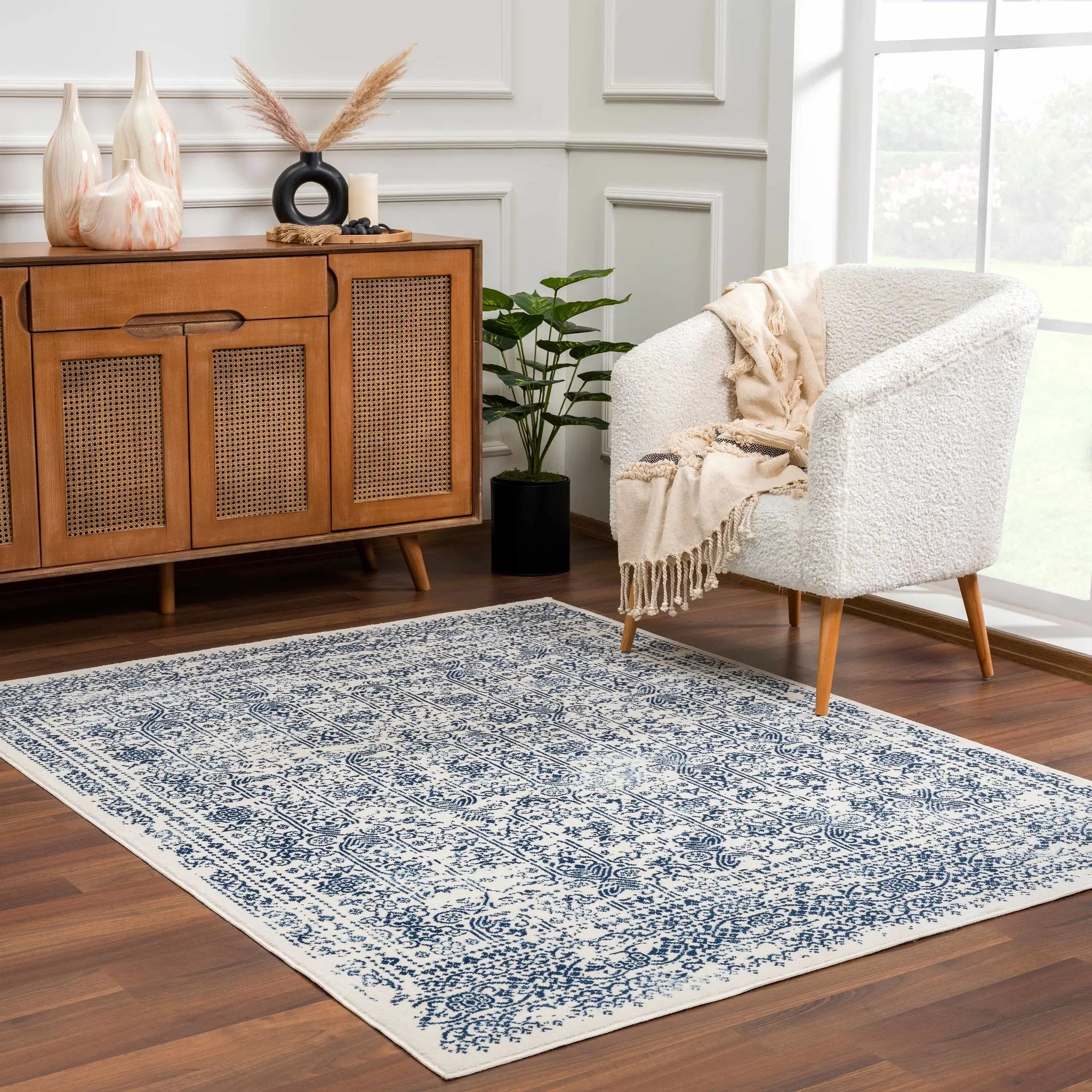 Michie Blue Area Rug - Clearance by Boutique Rugs