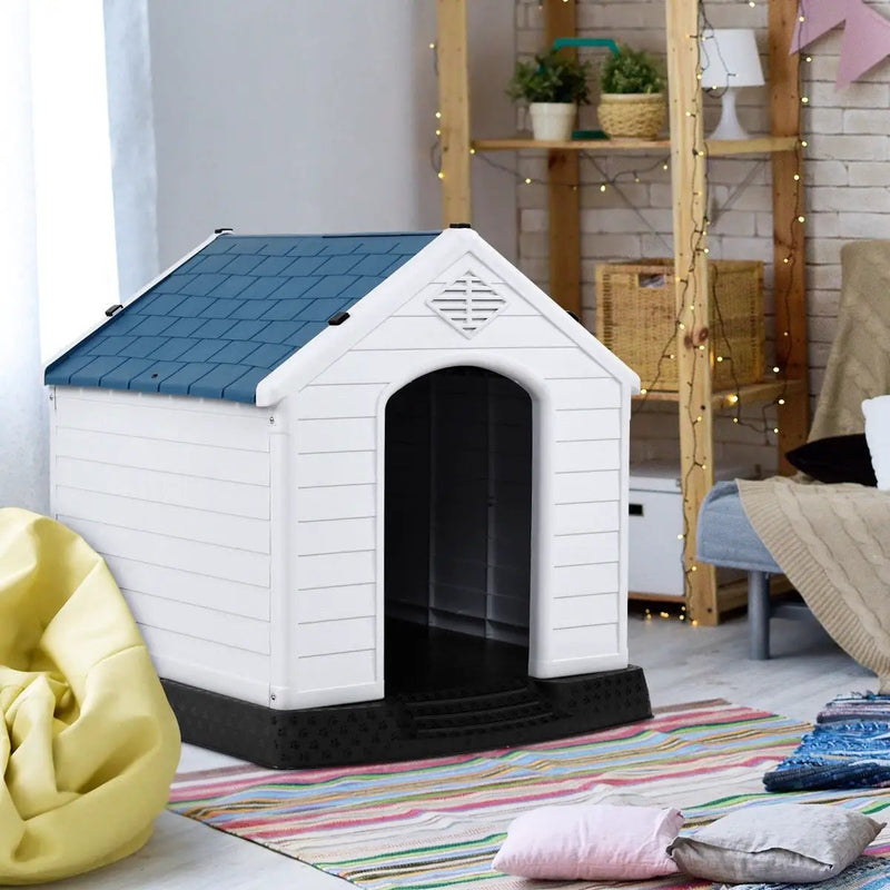 Indoor/Outdoor Waterproof Plastic Dog House Pet Puppy Shelter by DirectDeals