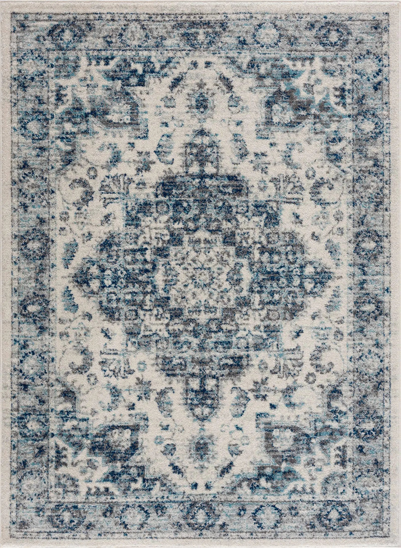 Istanbullu Blue Area Rug - Clearance by Boutique Rugs