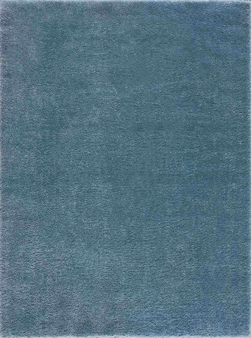 Heavenly Solid Blue Plush Rug - Clearance by Boutique Rugs