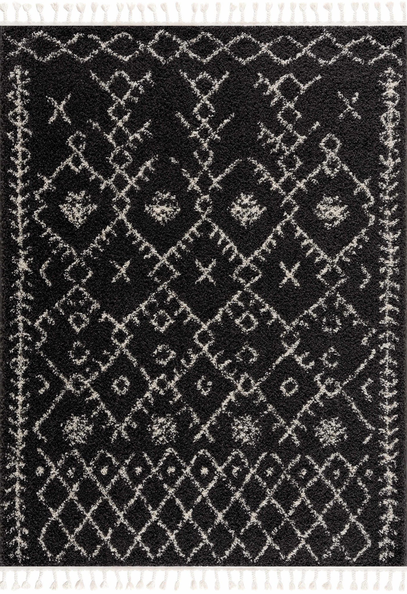 Thetford Black Berber Shag Rug - Clearance by Boutique Rugs
