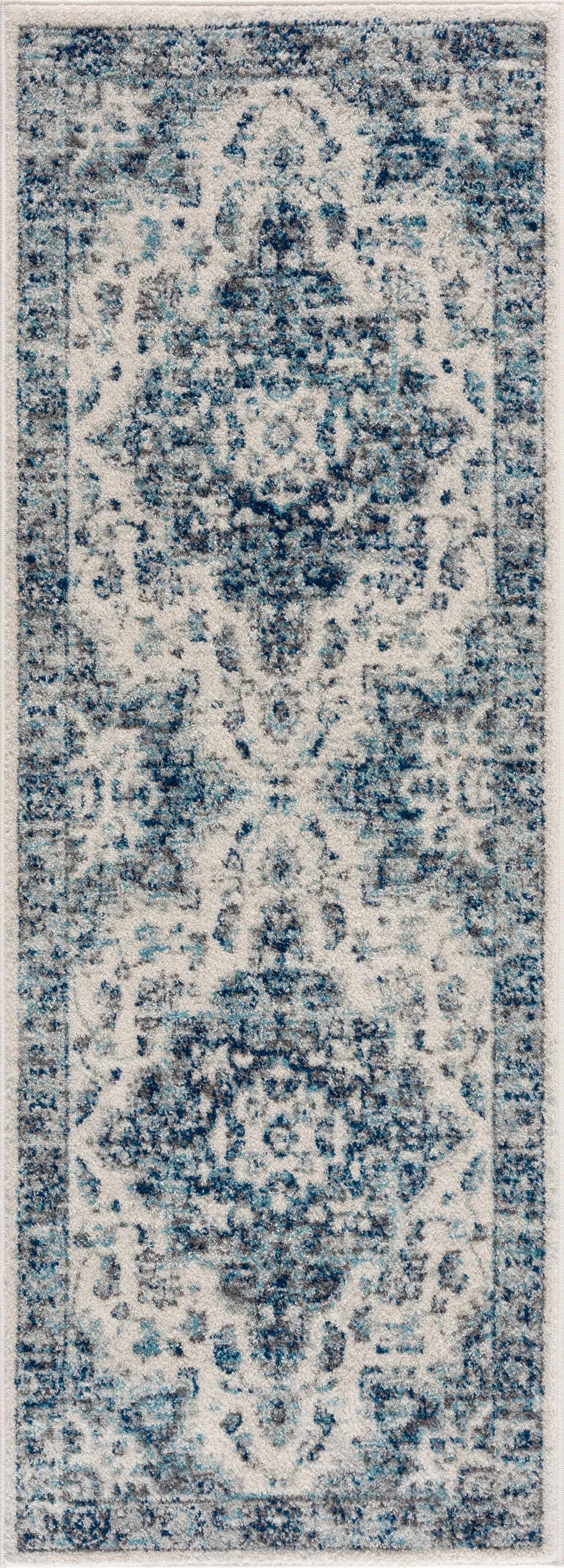 Istanbullu Blue Area Rug - Clearance by Boutique Rugs