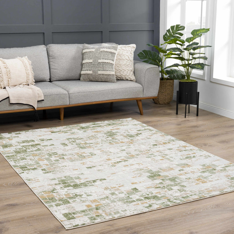 Liveri Green Mosaic Rug by Boutique Rugs