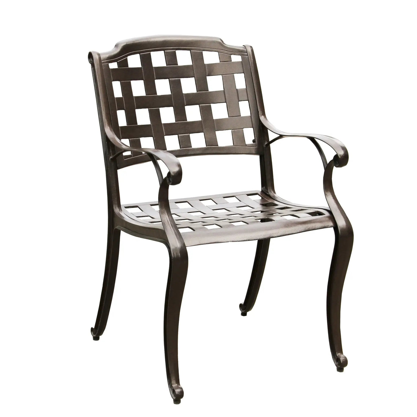 Outdoor Aluminum 5pc Round Patio Dining Set with Four Chairs by Sharicks