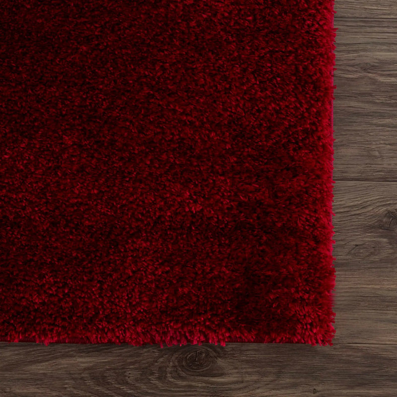 Heavenly Solid Red Plush Rug - Clearance by Boutique Rugs