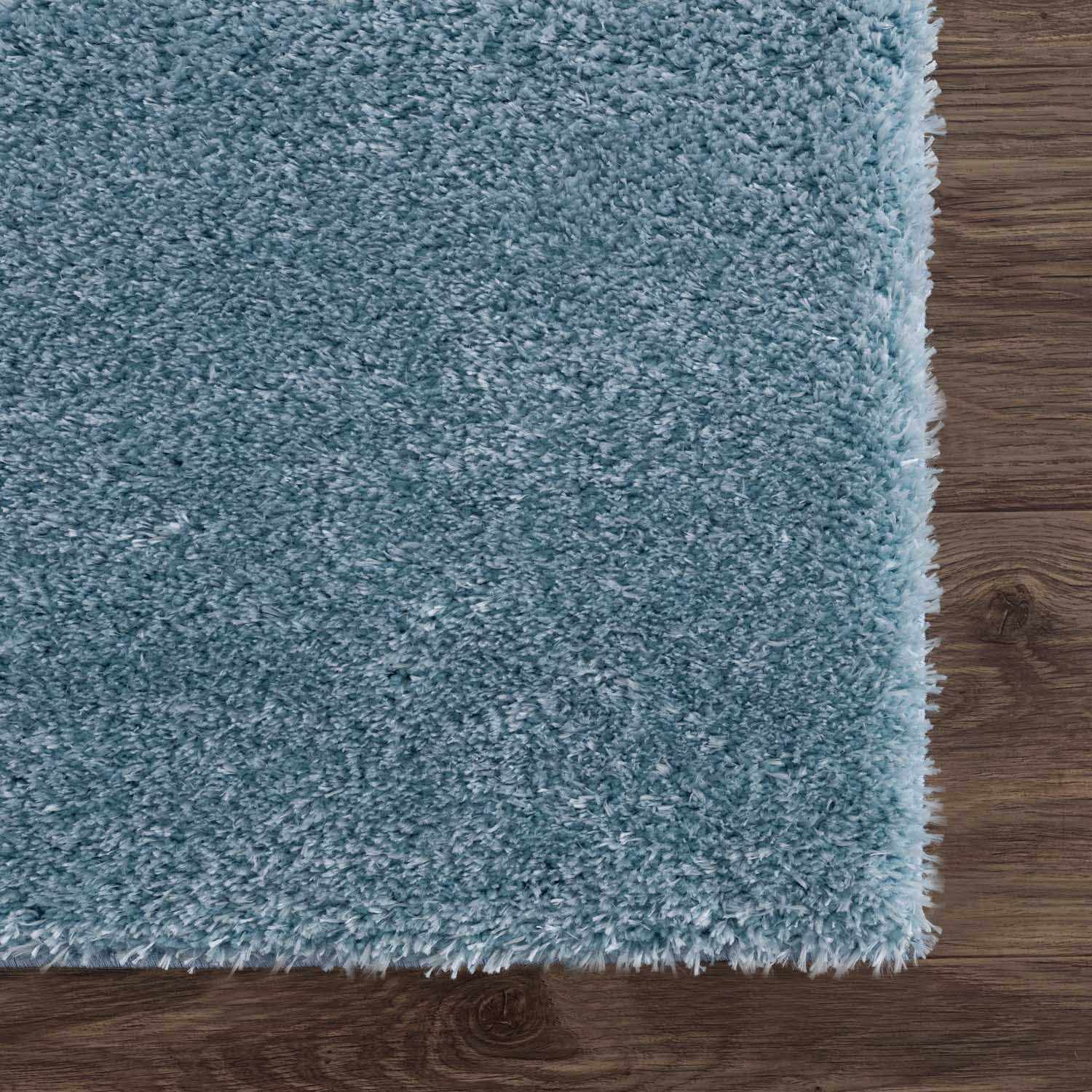 Heavenly Solid Blue Plush Rug - Clearance by Boutique Rugs