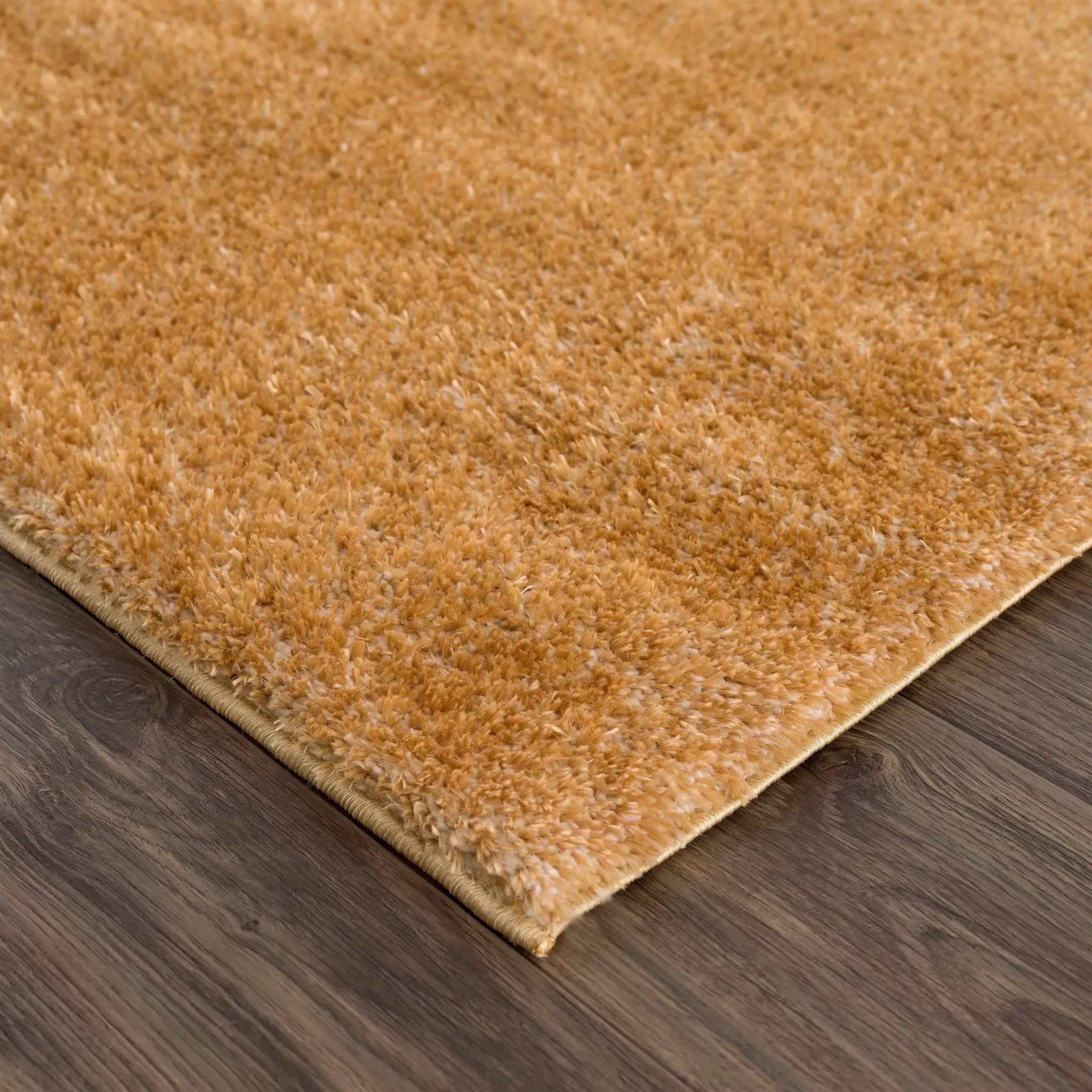 Heavenly Solid Mustard Plush Rug - Clearance by Boutique Rugs