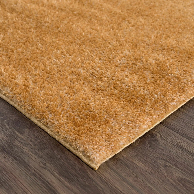 Heavenly Solid Mustard Plush Rug - Clearance by Boutique Rugs