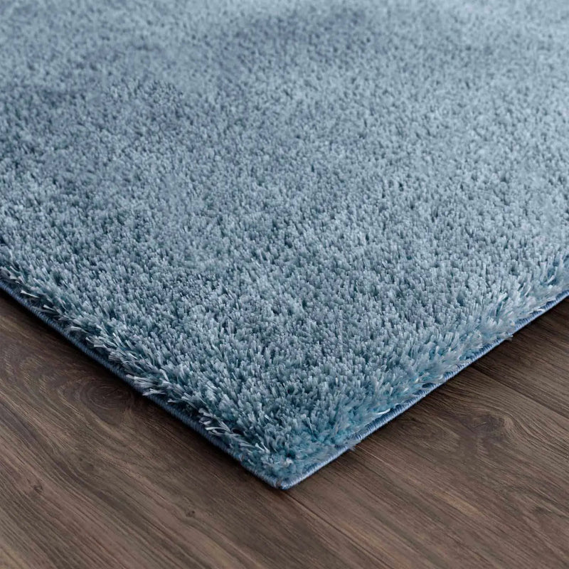 Heavenly Solid Blue Plush Rug - Clearance by Boutique Rugs